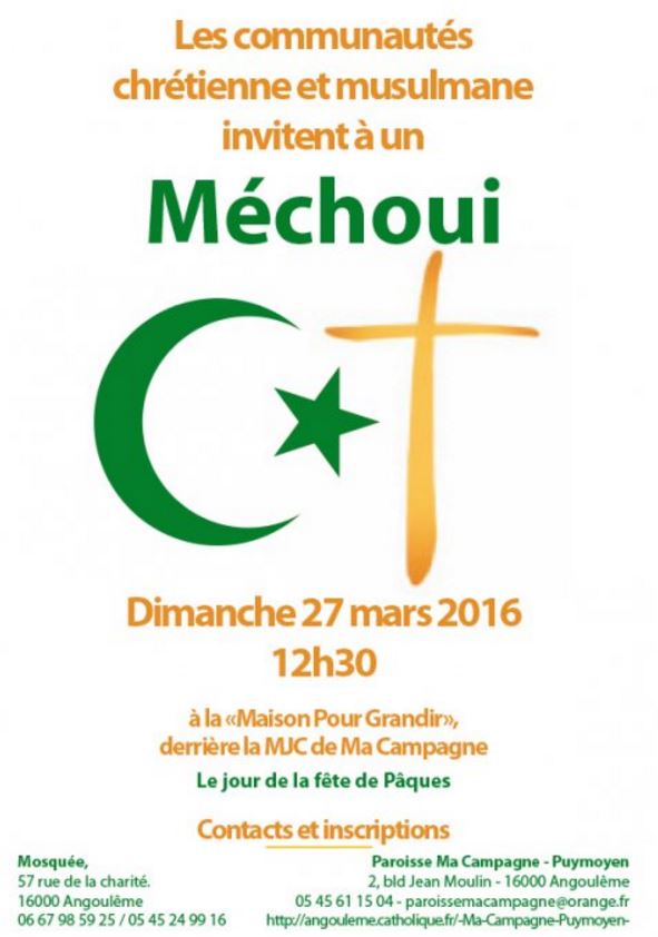 Méchoui Pâques islamo-chrétiennes Angoulème