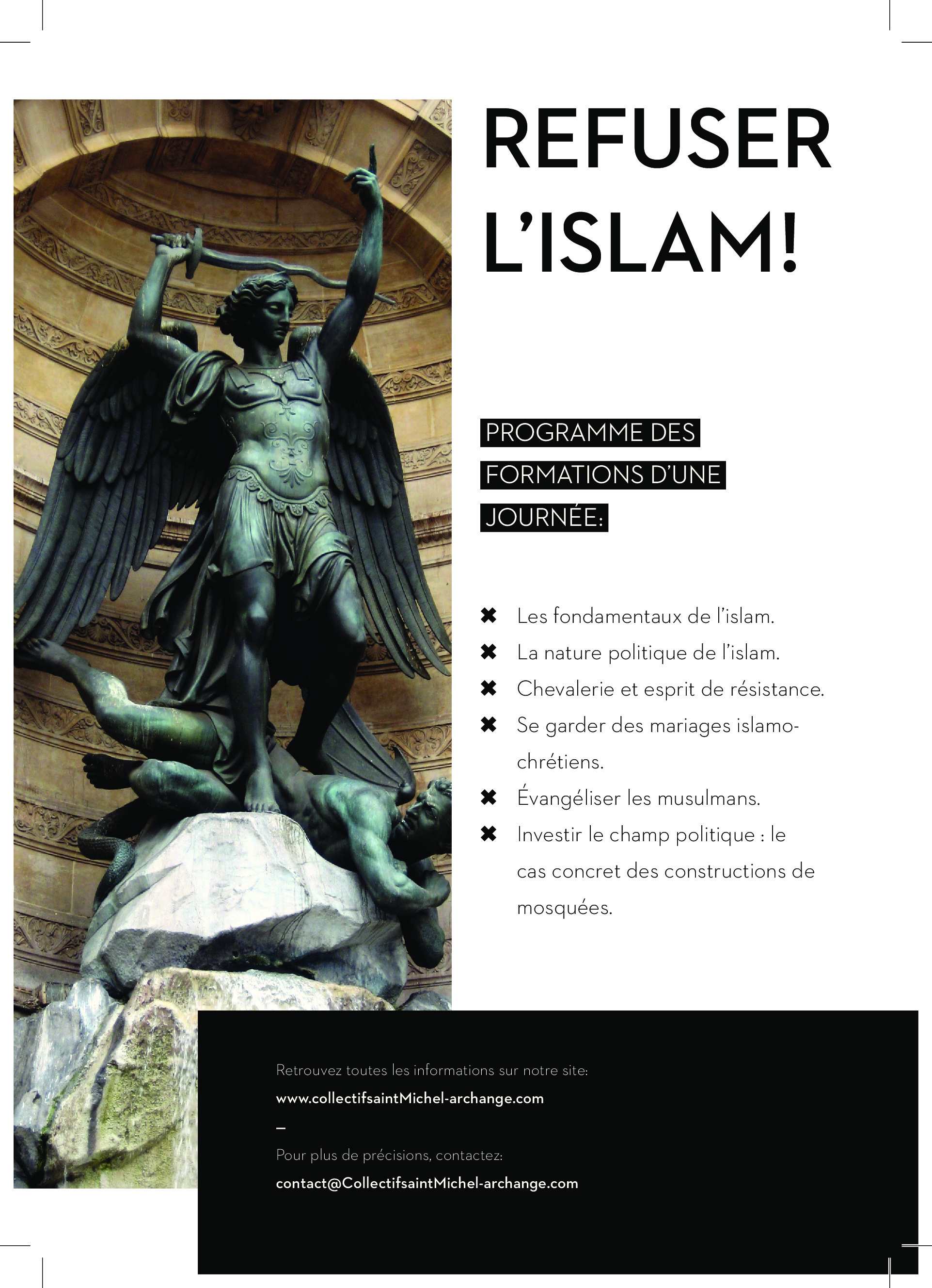 Formations proposées sur le thème : Refuser l’islam !