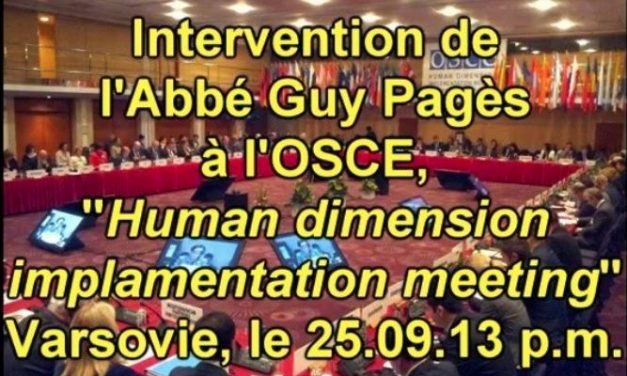 L’Abbé Pagès et les libertés fondamentales à l’OSCE 25.09.13 p.m.
