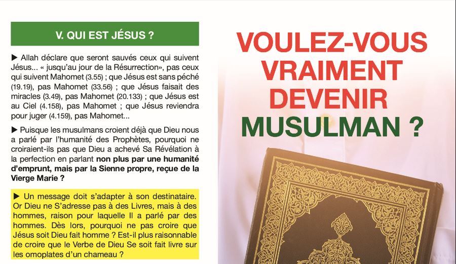 Notre nouveau tract : “Voulez-vous vraiment devenir musulman ?”