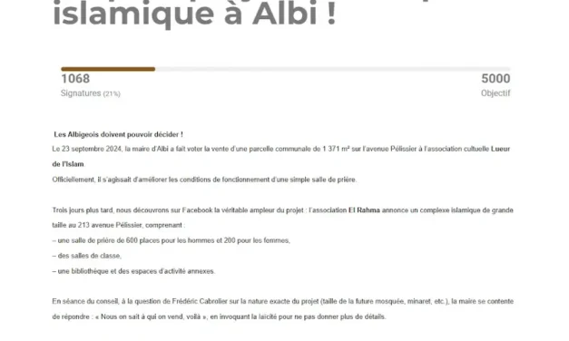 Stop au projet de complexe islamique à Albi !