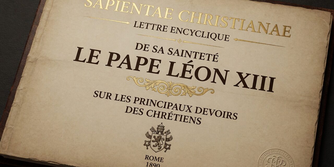 SAPIENTAE CHRISTIANAE, SUR LES PRINCIPAUX DEVOIRS DES CHRÉTIENS, par S.S. Léon XIII