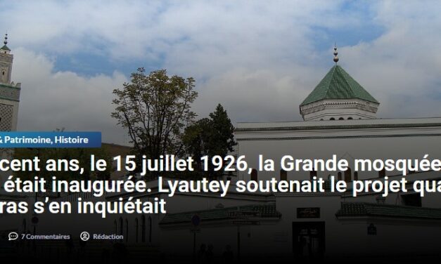 100° anniversaire de l’inauguration de la Grande mosquée de Paris