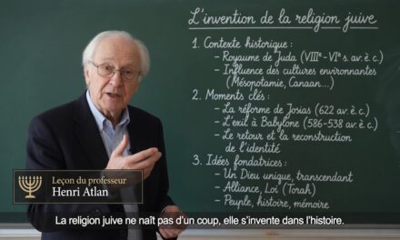 L&rsquo;invention de la religion juive, une leçon du professeur Henri Atlan